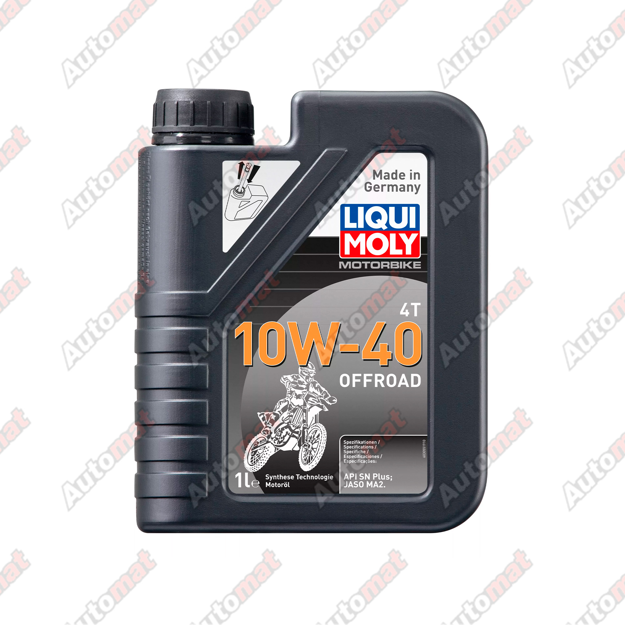 Синтетическое моторное масло д/4-т.двиг. LiquiMoly Motorbike 4T Offroad 10W-40 SN Plus MA2 (1л) 3055